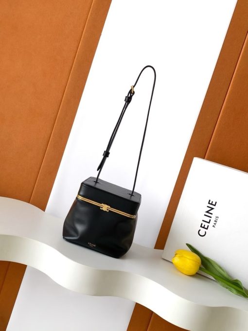 CELINE Cube Bag Supple Calfskin Black - Image 2