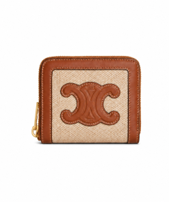 CELINE Cuir Triomphe Compact Zipped Wallet