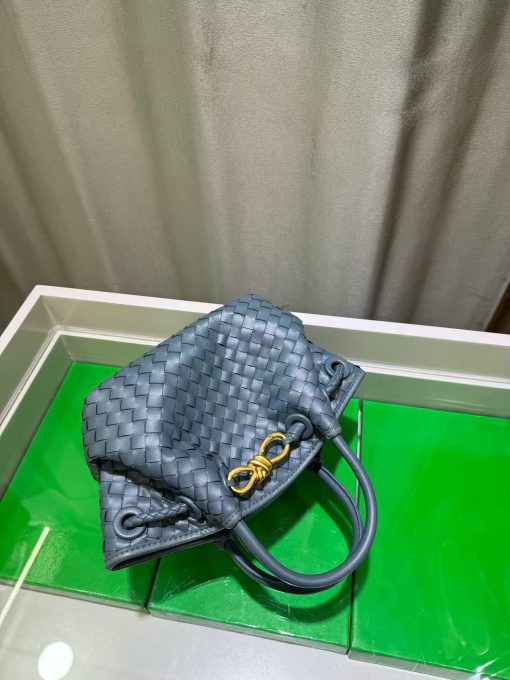 Bottega Veneta Small Andiamo Woven Handbag Grey - Image 8