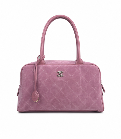 Chanel Large Perfect Bowling Bag Pink Gold Hardware