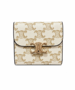 CELINE Small Tri-Fold Wallet Triomphe Canvas