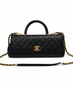 Chanel Caviar Quilted Maxi East West Coco Handle Gold Hardware
