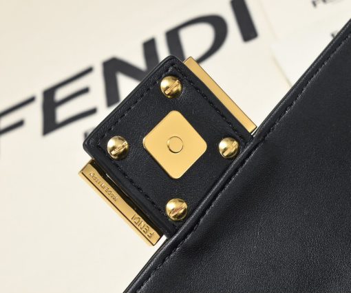Fendi Baguette Mini Embossed FF Lambskin Bag - Image 8