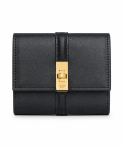 CELINE Small Trifold Wallet Smooth Calfskin Black
