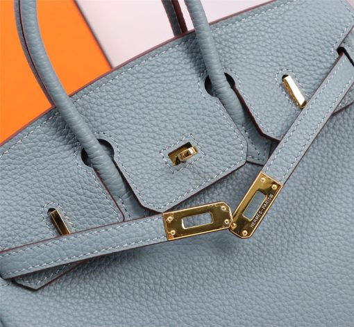 Hermès Birkin 35 Bleu Lin Togo Gold Hardware - Image 6