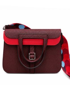 Hermes Halzan 25 Verso Cassis Rouge Grenat