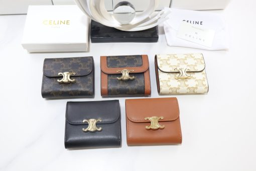 Celine Ivory Triomphe Women's Wallet in Cream with Pattern - Image 4