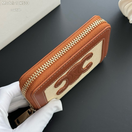 CELINE Cuir Triomphe Compact Zipped Wallet - Image 7