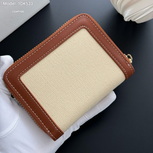 CELINE Cuir Triomphe Compact Zipped Wallet - Image 3
