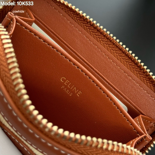 CELINE Cuir Triomphe Compact Zipped Wallet - Image 4