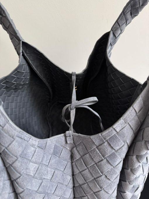 Bottega Veneta Campana Large Intrecciato Suede Shoulder Bag - Image 8