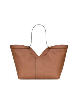 YSL Small Tote in BRICK Leather