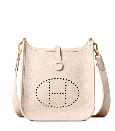 Hermès Evelyne 23 III Taurillon Clemence Craie Gold Hardware