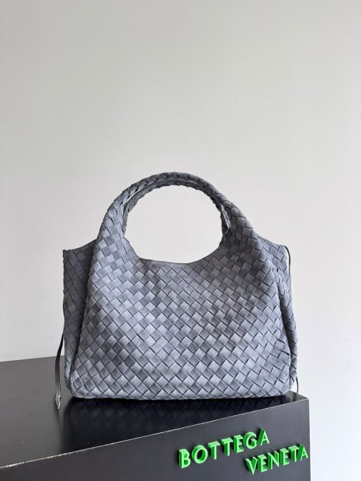 Bottega Veneta Campana Large Intrecciato Suede Shoulder Bag - Image 4