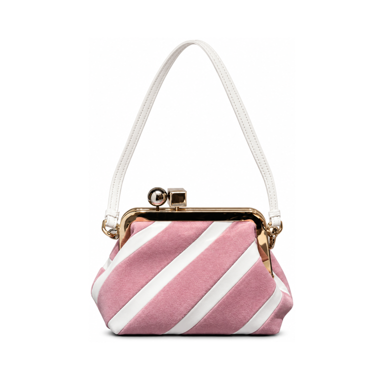 Jacquemus Le Calino Bag Pink Stripe Diagonal Stripe Clasp