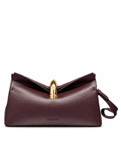 Jacquemus Le Calino Bag Burgundy Smooth Leather Gold
