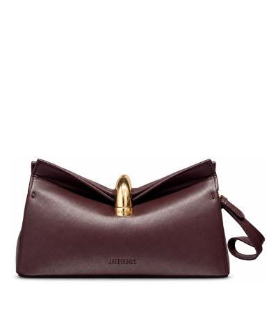 Jacquemus Le Calino Bag Burgundy Smooth Leather Gold