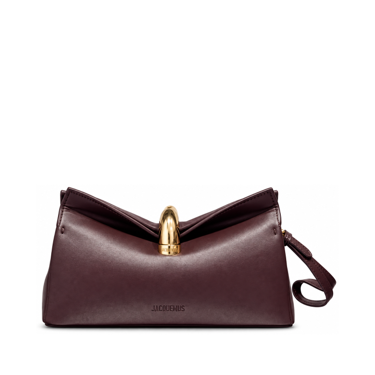 Jacquemus Le Calino Bag Burgundy Smooth Leather Gold
