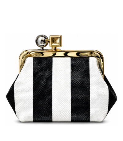 Jacquemus Le Calino Bag Black Stripe Diagonal Stripe Clasp