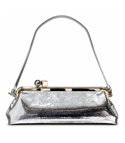 Jacquemus Le Bambimou Long Bag Silver Metallic Snake