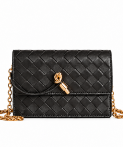 Bottega Veneta Andiamo Pouch on Chain Black