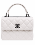 Chanel Small Trendy CC Flap Bag White Lambskin So Black