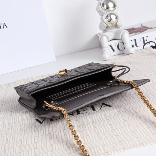 Bottega Veneta Andiamo Pouch on Chain Black - Image 6