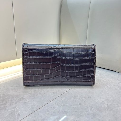 Bottega Veneta Arco Tote Croc-Embossed Leather - Black - Image 4