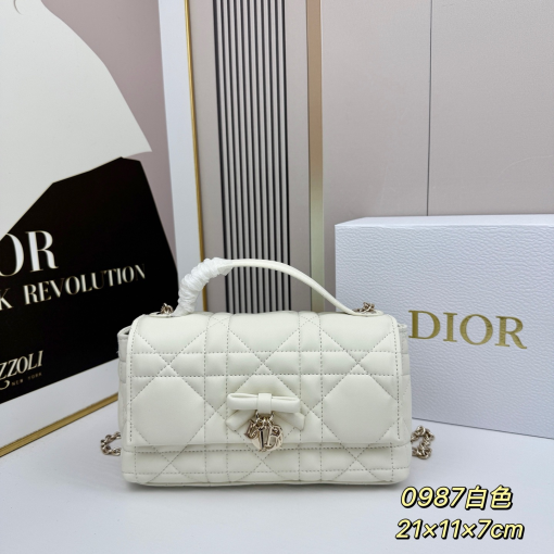 Dior Miss Dior Mini Bag White Detail View