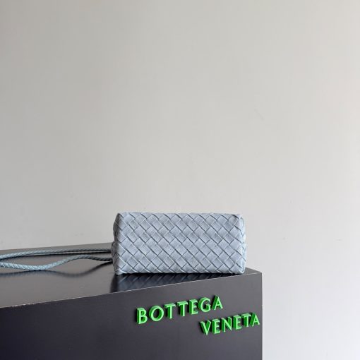 Bottega Veneta Small Andiamo Glacial Blue Suede - Image 6