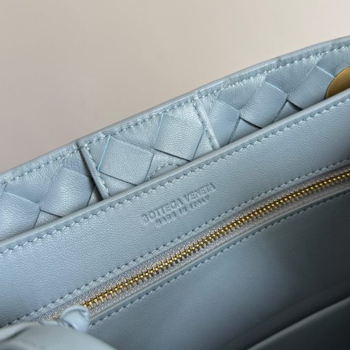 Bottega Veneta Small Andiamo Glacial Blue Suede - Image 9