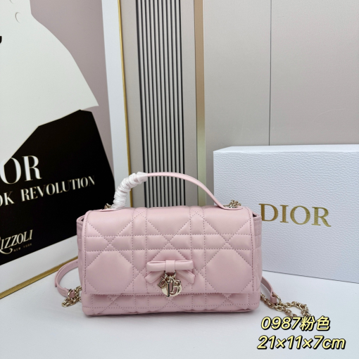 Dior Miss Dior Mini Bag Pink Detail View