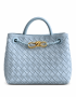 Bottega Veneta Small Andiamo Glacial Blue Suede