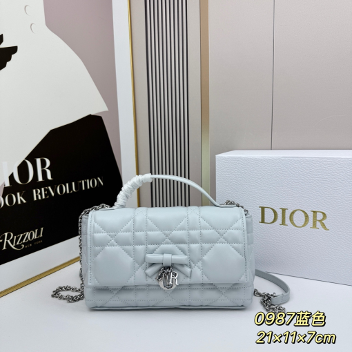 Dior Miss Dior Mini Bag Light Blue Detail View