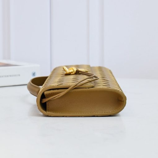 Bottega Veneta Andiamo Clutch Intrecciato Leather - Olive - Image 6