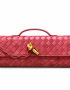 Bottega Veneta Andiamo Clutch Dark Red Intrecciato Leathe
