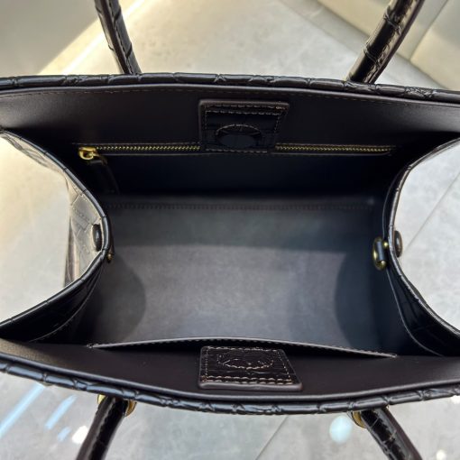 Bottega Veneta Arco Tote Croc-Embossed Leather - Black - Image 3
