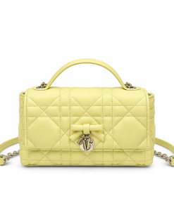Dior Miss Dior Mini Bag Yellow Cannage Lambskin