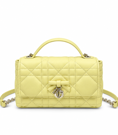 Dior Miss Dior Mini Bag Yellow Cannage Lambskin