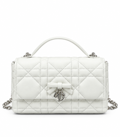 Dior Miss Dior Mini Bag White Cannage Lambskin