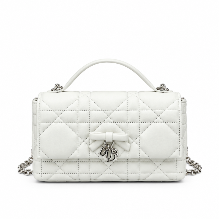 Dior Miss Dior Mini Bag White Cannage Lambskin