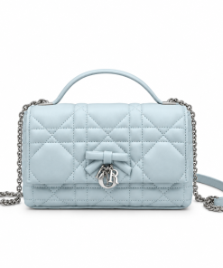 Dior Miss Dior Mini Bag Light Blue Cannage Lambskin