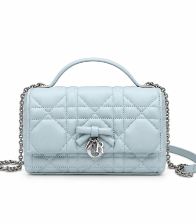 Dior Miss Dior Mini Bag Light Blue Cannage Lambskin
