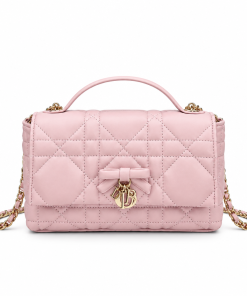 Dior Miss Dior Mini Bag Pink Cannage Lambskin