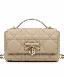 Dior Miss Dior Mini Bag Milk Tea Cannage Lambskin