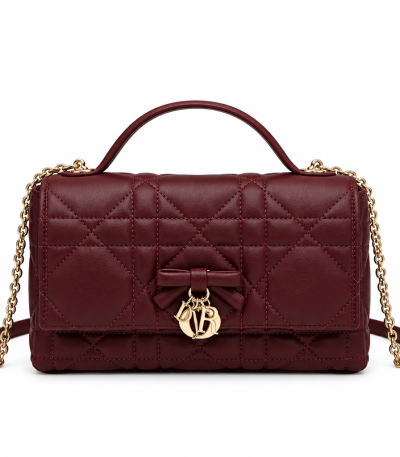 Dior Lady D-Joy Bag Cannage Lambskin Burgundy