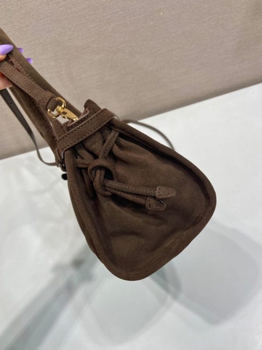 Prada Suede Tote Bag - Brown - Image 5