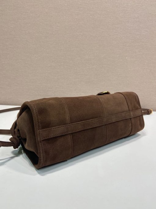 Prada Suede Tote Bag - Brown - Image 6