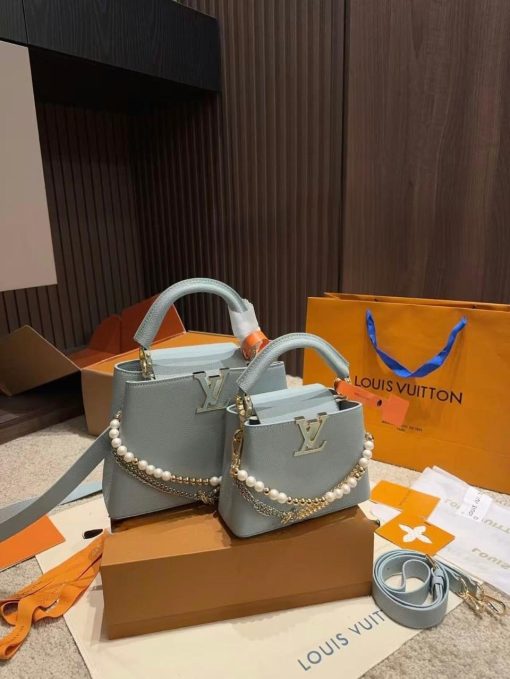 Louis Vuitton LV Capucines BB Handle Bag Baby Blue - Image 2