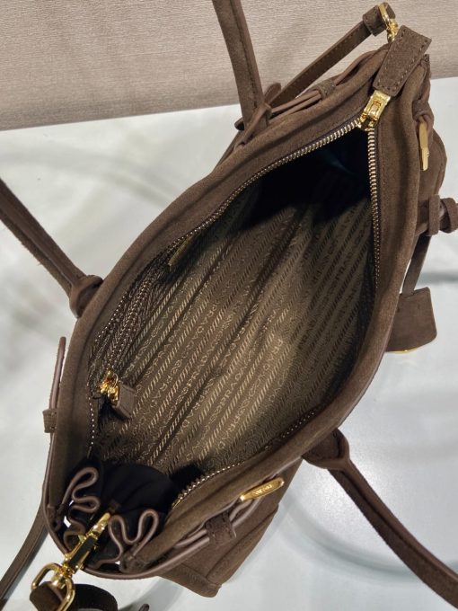 Prada Suede Tote Bag - Brown - Image 9